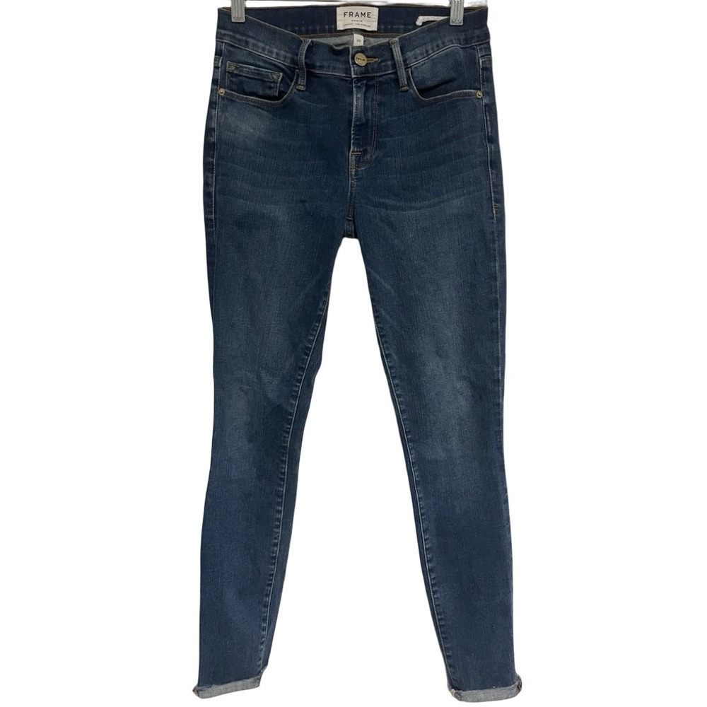 Frame Denim Blue Skinny Jeans Woodbine Size 26